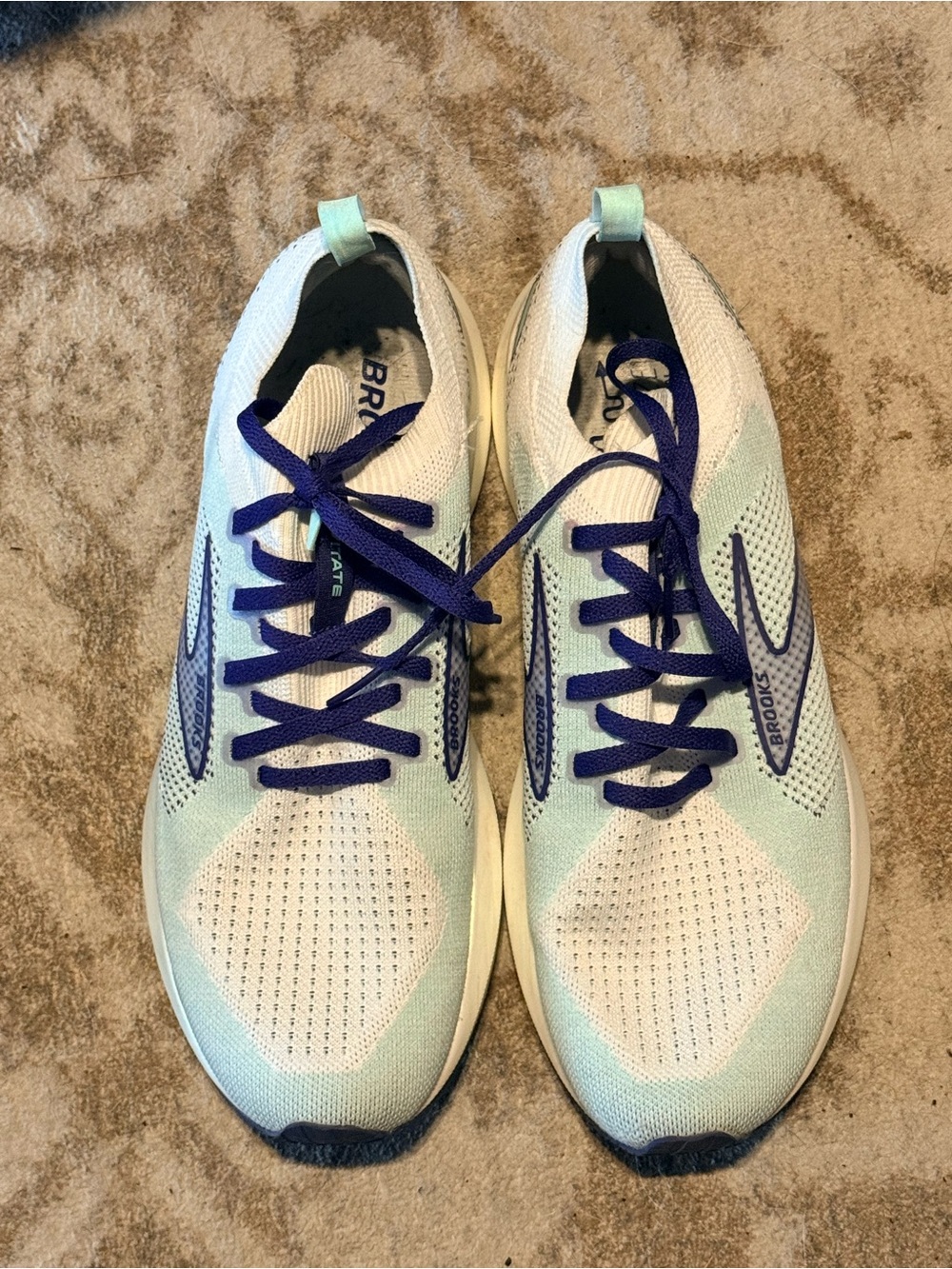 Brooks Women’s Light Blue Athletic Shoes with Purple Laces